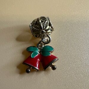 🧡10/$10 Elegant Red and Green Bell Charm Pendant